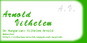 arnold vilhelem business card